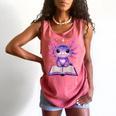 Kawaii Axolotl Cute Axolotls Reading Book Comfort Colors Tank Top Watermelon