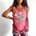 Koala Reading Book Pajama Sleep Comfort Colors Tank Top Watermelon