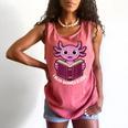 I Read Banned Books Axolotl Reading Comfort Colors Tank Top Watermelon