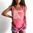 Read Books Drink Coffee Pet Dogs Fight Evil Bookworm Comfort Colors Tank Top Watermelon