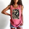 The Reader Tarot Card Skeleton Reading Book Bookworm Bookish Comfort Colors Tank Top Watermelon