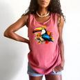 Toucan Reading Book Comfort Colors Tank Top Watermelon