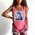 Trex Reading Book Dinosaur Comfort Colors Tank Top Watermelon