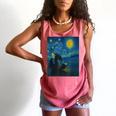 Van Gogh Starry Night Fantasy Reader Dragon Reading Book Comfort Colors Tank Top Watermelon