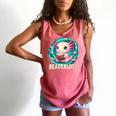 Women's Readsolotl Kawaii Axolotl Reading Book Lover Comfort Colors Tank Top Watermelon