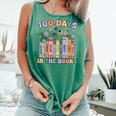 100 Days In The Books Reading Teacher 100th Day Of School Comfort Colors Tank Top Violet