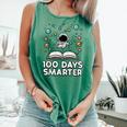 100 Days Smarter Astronaut Book 100th Day Girls Kids Women Comfort Colors Tank Top Violet