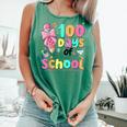 100th Day Of School Teacher Books 100 Days Of School Women Comfort Colors Tank Top Violet