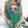 Adorable Book Lover Axolotl With Reading Glasses Cute Comfort Colors Tank Top Violet Adorable Book Lover Axolotl With Reading Glasses Cute Comfort Colors Tank Top Violet