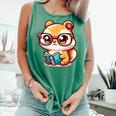 Adorable Book Lover Chipmunk With Reading Glasses Cute Premium Comfort Colors Tank Top Violet