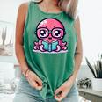 Adorable Book Lover Octopus With Reading Glasses Cute Comfort Colors Tank Top Violet Adorable Book Lover Octopus With Reading Glasses Cute Comfort Colors Tank Top Violet
