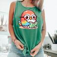 Adorable Book Lover Parrot With Reading Glasses Cute Comfort Colors Tank Top Violet