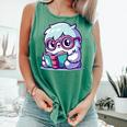 Adorable Book Lover Yeti With Reading Glasses Cute Comfort Colors Tank Top Violet Adorable Book Lover Yeti With Reading Glasses Cute Comfort Colors Tank Top Violet