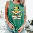 Adorable Turtle Reading Books Comfort Colors Tank Top Violet Adorable Turtle Reading Books Comfort Colors Tank Top Violet