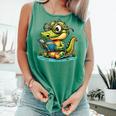 Alligator Reading a Book Animal Comfort Colors Tank Top Violet Alligator Reading a Book Animal Comfort Colors Tank Top Violet