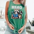 Animals Raccoon Reading Book Librarian Across America Kids Comfort Colors Tank Top Violet