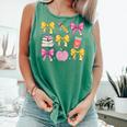 Apple Coquette Bow Books First Day Of School Back To School Comfort Colors Tank Top Violet