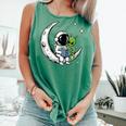 Astronaut Reading Book To Alien Moon Space Astronomy Comfort Colors Tank Top Violet
