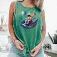 Astronaut Reading Book In Space Books Lover Bookworm Comfort Colors Tank Top Violet