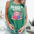 Axolotl Books Readsalotl Reading Bookworm Boys Girls Comfort Colors Tank Top Violet