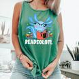Axolotl Read Book Kawaii Reading Books For Men Women Comfort Colors Tank Top Violet