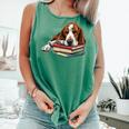 Basset Hound Books Dog Breed Graphic Comfort Colors Tank Top Violet Basset Hound Books Dog Breed Graphic Comfort Colors Tank Top Violet