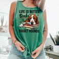 Basset Hound Dog Breed Life Is Better With Books And a For Men Women Girls Kids Comfort Colors Tank Top Violet