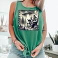 Bigfoot With Alien Reading A Book Bigfoot And UFO Comfort Colors Tank Top Violet