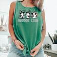 Boo Ghost Books Book Club Halloween Women School Teacher Comfort Colors Tank Top Violet
