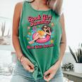 Book Girl Summer Beach Vacation Book Lover Comfort Colors Tank Top Violet