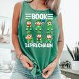Book Leprechaun St Patrick's Day Library Librarian Reading Comfort Colors Tank Top Violet