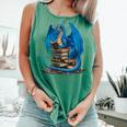 Book Lover Bookworm Reading Books Dragon Premium Tri-Blend Comfort Colors Tank Top Violet