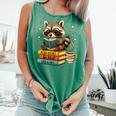 Book Lover Racoon Reading Bookish Library Read Books Be Kind Comfort Colors Tank Top Violet