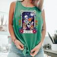 Book Lover Tarot Card The Reader Mystic Skeleton Comfort Colors Tank Top Violet