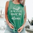 Book Lovers Never Go To Bed Alone Bibliophile Humor Comfort Colors Tank Top Violet