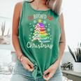 All Booked For Christmas Book Lovers Xmas Tree Women Comfort Colors Tank Top Violet