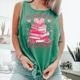 All Booked For Valentine Books Lover Teacher Floral Comfort Colors Tank Top Violet