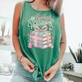All Booked For Valentines Stacked Books Comfort Colors Tank Top Violet