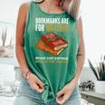 Bookmarks Are For Quitters Book Lover Saying Comfort Colors Tank Top Violet
