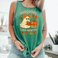 Books And BER Months Fall Librarian Reading Halloween Comfort Colors Tank Top Violet