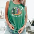 Books And Coffee Book Lover Bookish Green Book Theme Reading Comfort Colors Tank Top Violet