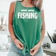 Books Coffee Fishing Comfort Colors Tank Top Violet