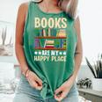 Books Are My Happy Place Comfort Colors Tank Top Violet