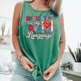 Books Are My Love Language Comfort Colors Tank Top Violet