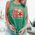Books Are My Love Language Teddy Bear Book Lovers Valentine Comfort Colors Tank Top Violet Books Are My Love Language Teddy Bear Book Lovers Valentine Comfort Colors Tank Top Violet