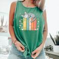 Books Lover Cute Sleepy Cat Relax Reading Vibe Comfort Colors Tank Top Violet