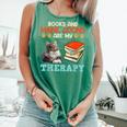 BOOKS AND MAINE COONS ARE MY THERAPY Main Coon Comfort Colors Tank Top Violet BOOKS AND MAINE COONS ARE MY THERAPY Main Coon Comfort Colors Tank Top Violet