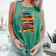 Books Painting Colorful Art Abstract Graphic Books Comfort Colors Tank Top Violet