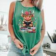 Bookworm Cute Baby Highland Cow Reading Book Comfort Colors Tank Top Violet Bookworm Cute Baby Highland Cow Reading Book Comfort Colors Tank Top Violet