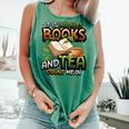 Bookworm If It Involves Books And Tea Lover Reading Premium Tri-Blend Comfort Colors Tank Top Violet
